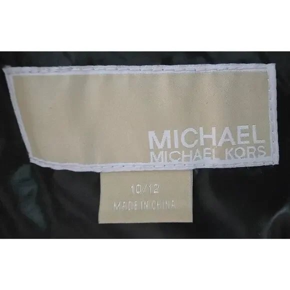 Michael Kors Puffer Jacket Insulated Fleece Lined Removable Hood Big Girls 10-12 - Picture 4 of 9